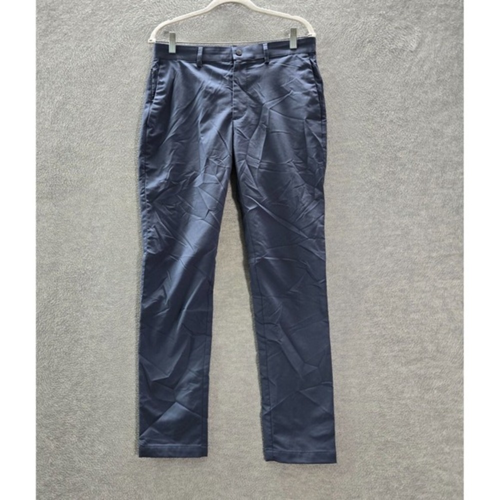Banana Republic Men Pants 31x32 Blue Chino Slim Fit Straight Pockets‎ Polyester